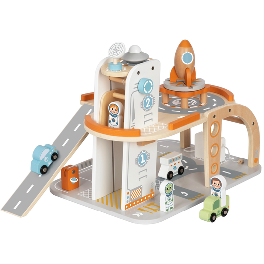 juguete estación espacial de madera