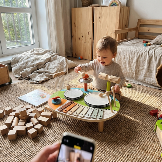 Mesa Musical Montessori · Set de Percusión · Madera · 12 meses+