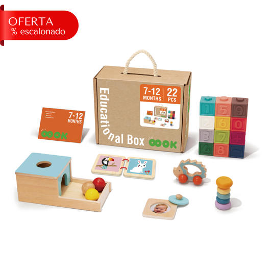 Set Educativo Montessori 6 en 1 | Etapa 7-12 Meses | + Guía Montessori GRATIS