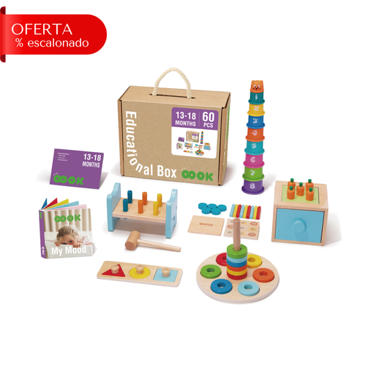 Set Educativo Montessori 6 en 1 | Etapa 13-18 Meses | + Guía Montessori GRATIS