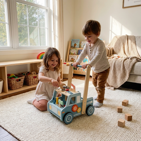 Camión Andador Montessori · Taller de Herramientas · Madera · 3 años+