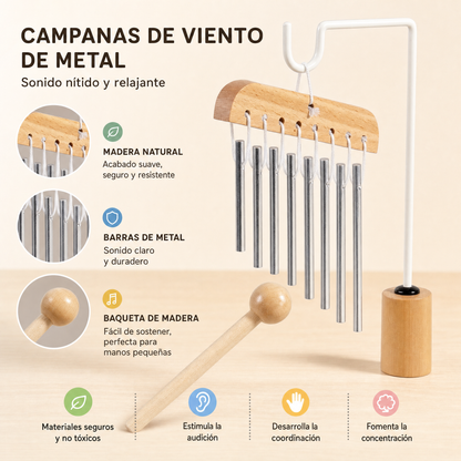 Mesa Musical Montessori · Set de Percusión · Madera · 12 meses+