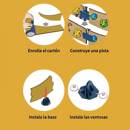 Pista Espacial DIY · Cartón Modular · 6 años+