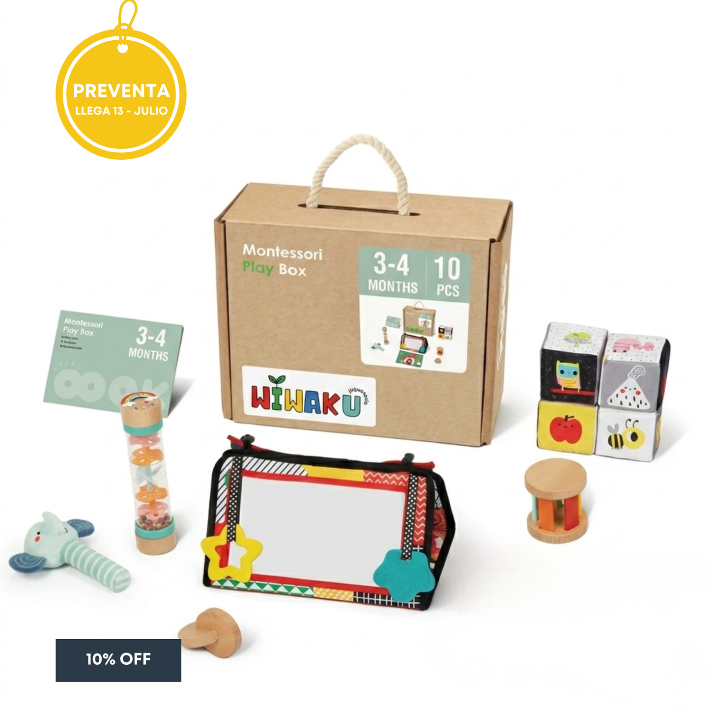 Set Montessori · Sonrío y Agarro · 3-4 meses