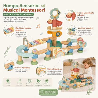 Rampa Musical Montessori · Bosque · Madera · 18 meses+
