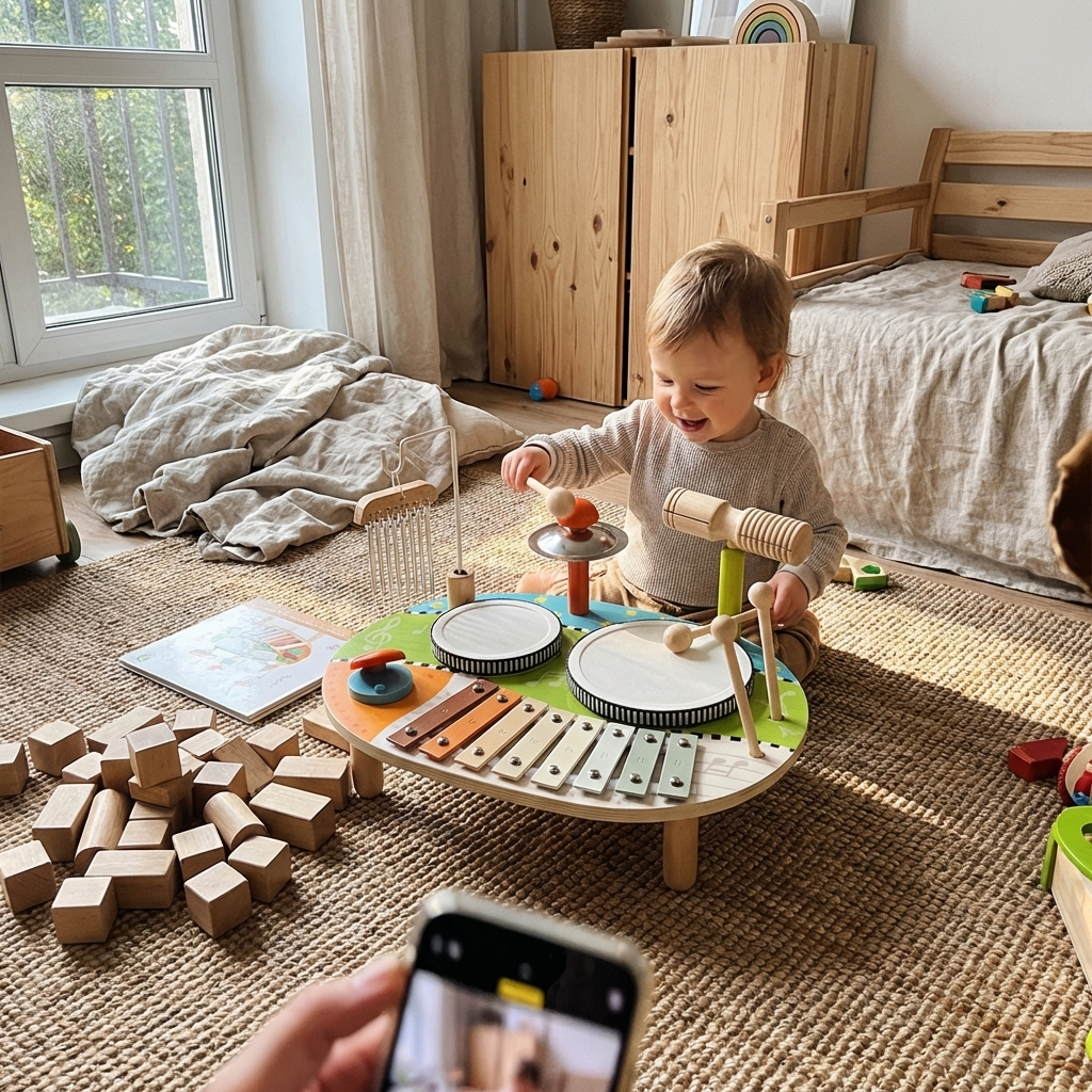 Mesa Musical Montessori · Set de Percusión · Madera · 12 meses+