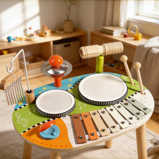 Mesa Musical Montessori · Set de Percusión · Madera · 12 meses+
